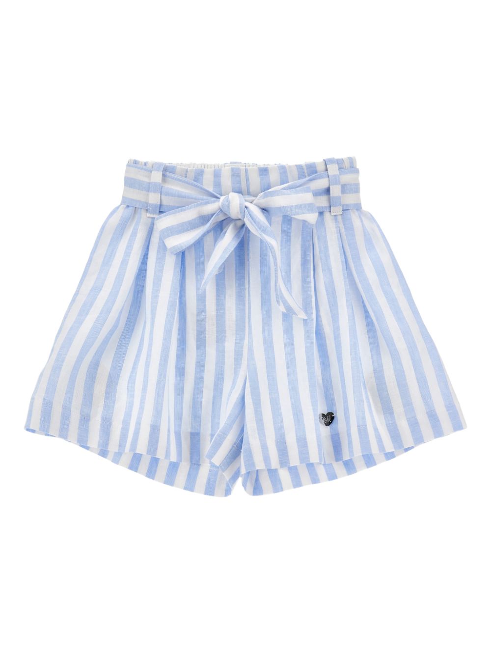 Short per bambina Monnalisa azzurro con motivo a righe 11G415 7320 9958 MONNALISA KIDS