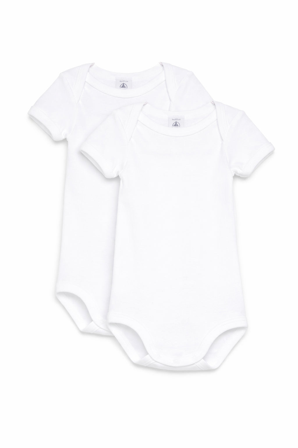 Doppio body per neonati Petit Bateau bianca a girocollo A01T4 00 PETIT BATEAU KIDS