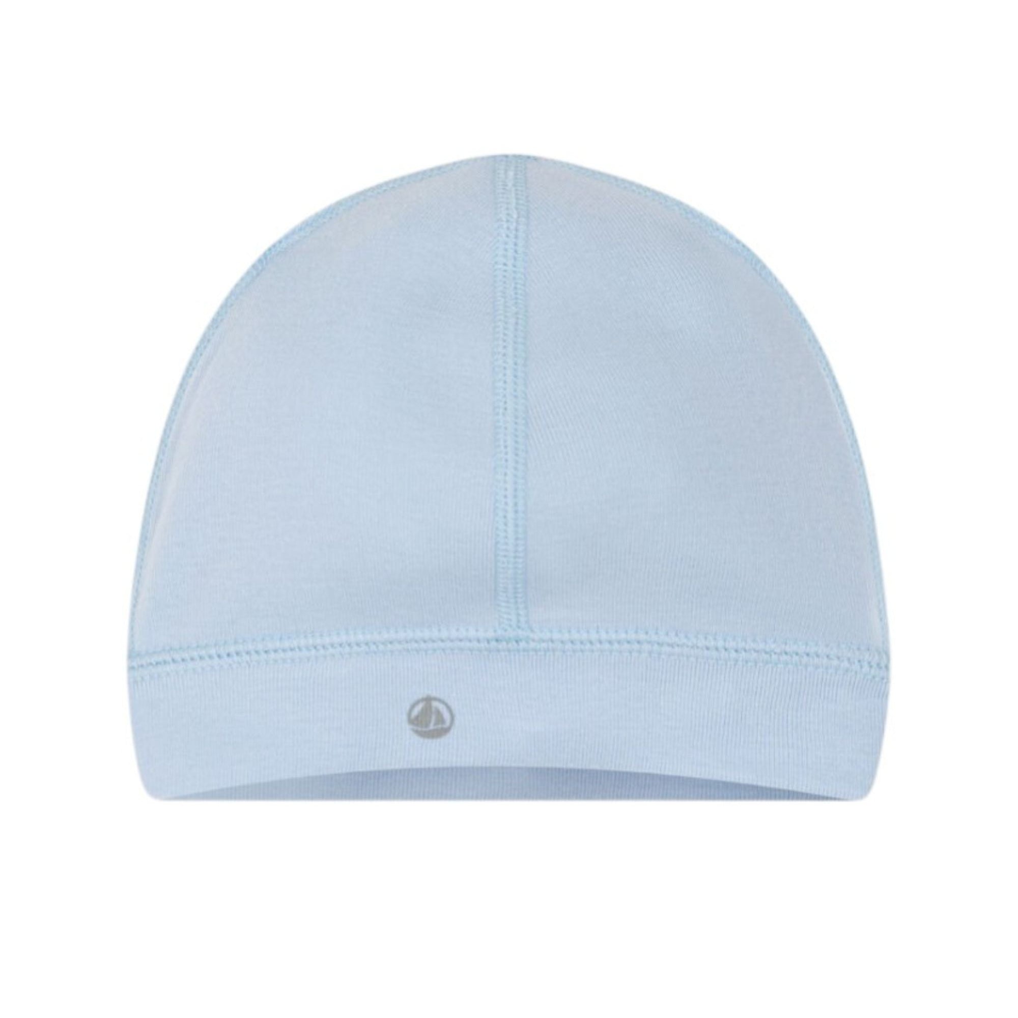 Cappellino per neonato Petit Bateau azzurro con logo sul davanti A0CIU 01 PETIT BATEAU KIDS