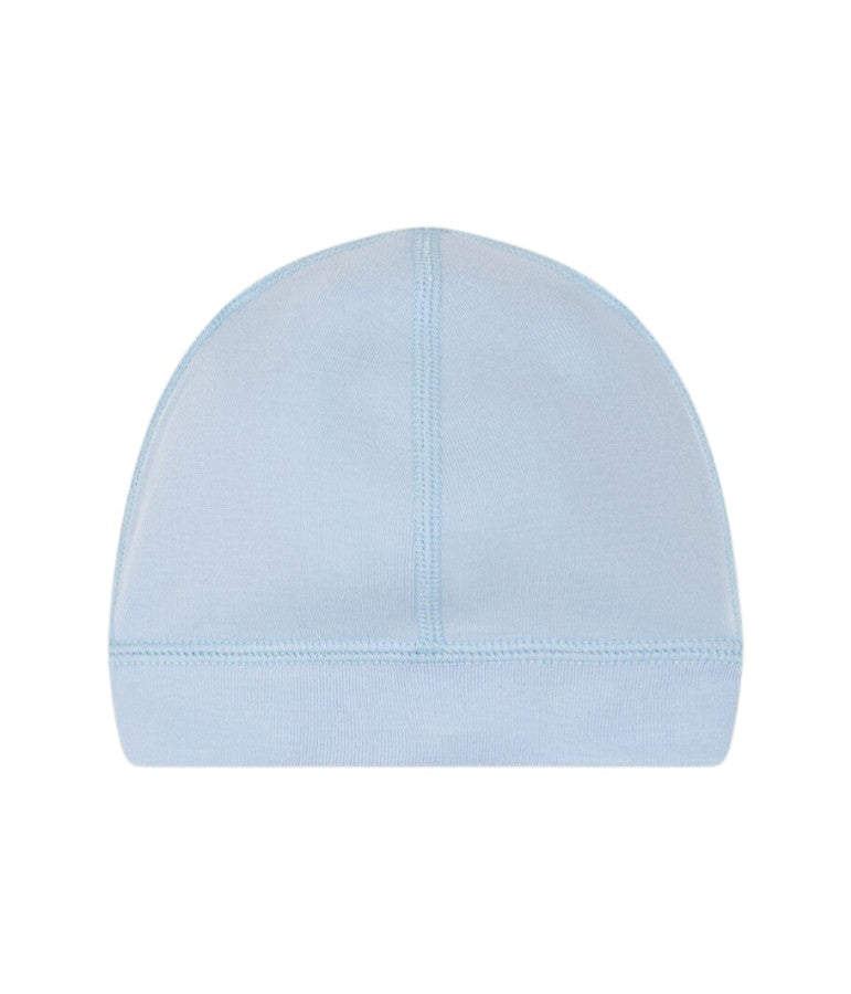 Cappellino per neonato Petit Bateau azzurro con logo sul davanti A0CIU 01 PETIT BATEAU KIDS