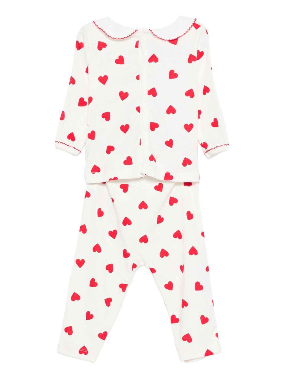 Tutina per neonati Petit Bateu bianca con stampa con cuore A0DRL 01 PETIT BATEAU KIDS