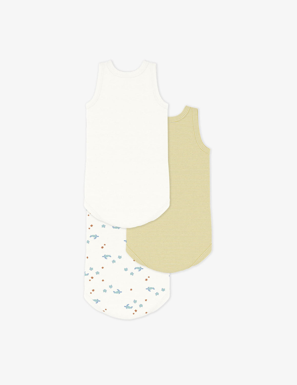 Set di tre tutine per neonati Petit Bateau multicolore a fantasie diverse A0FSM 00 PETIT BATEAU KIDS