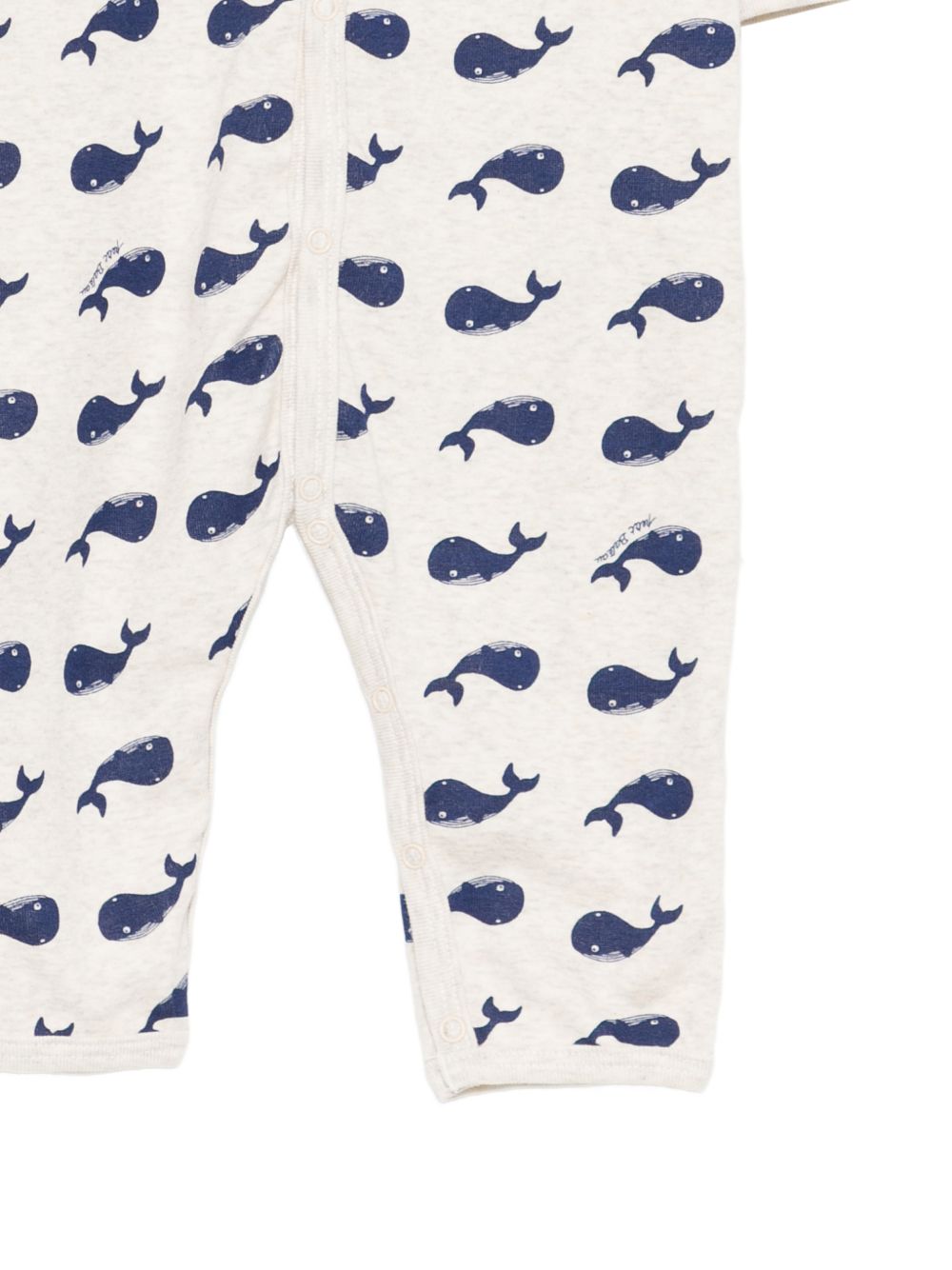 Tutina per neonato Petit Bateau beige con stampa balene all-over A0AXH 01 PETIT BATEAU KIDS