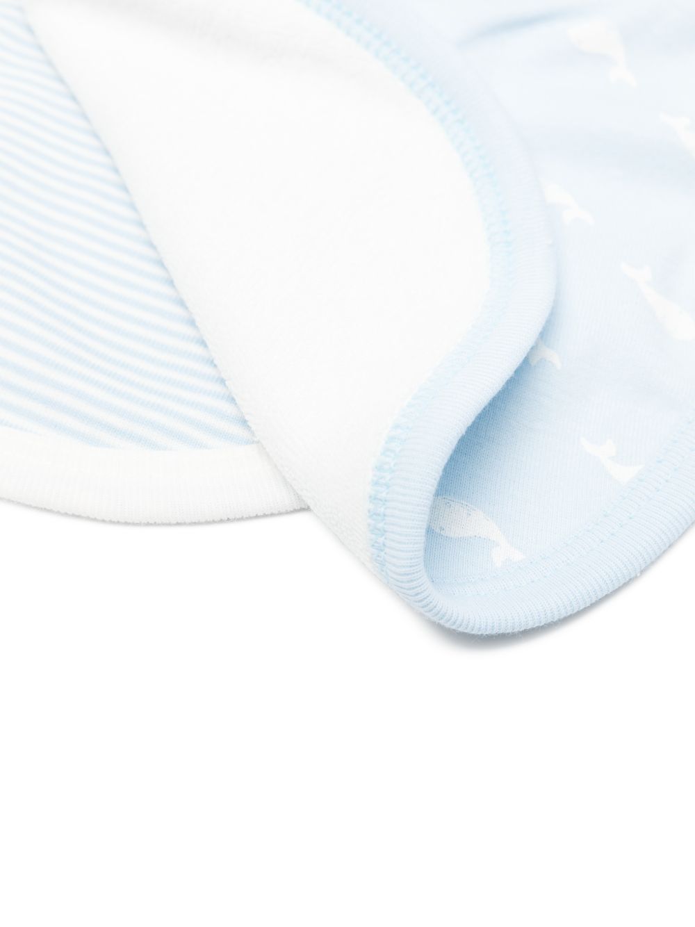Set di due bavaglini per neonato Petit Bateau azzurri con fantasie diverse A0FFQ 01 PETIT BATEAU KIDS
