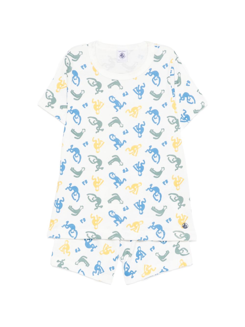 Set due pigiami per bambino Petit Bateau multicolore con stampa all-over A0FQI 00 PETIT BATEAU KIDS