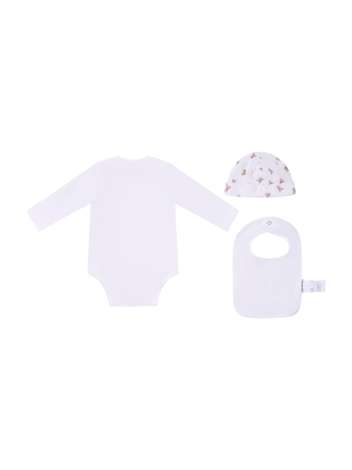 Set tutina cappellino e bavaglino per neonato Polo Ralph Lauren Kids bianco con motivo Polo Bear 310981226 001 Ralph Lauren kids