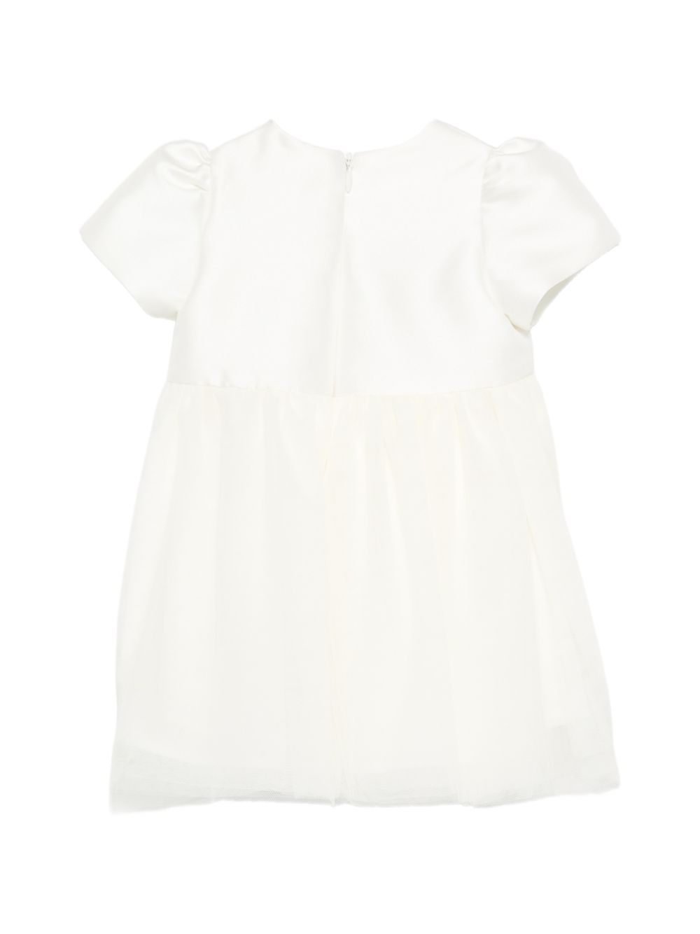 Abito per neonata Simonetta bianco con applicazione floreale SY1021 T0002 102 SIMONETTA KIDS