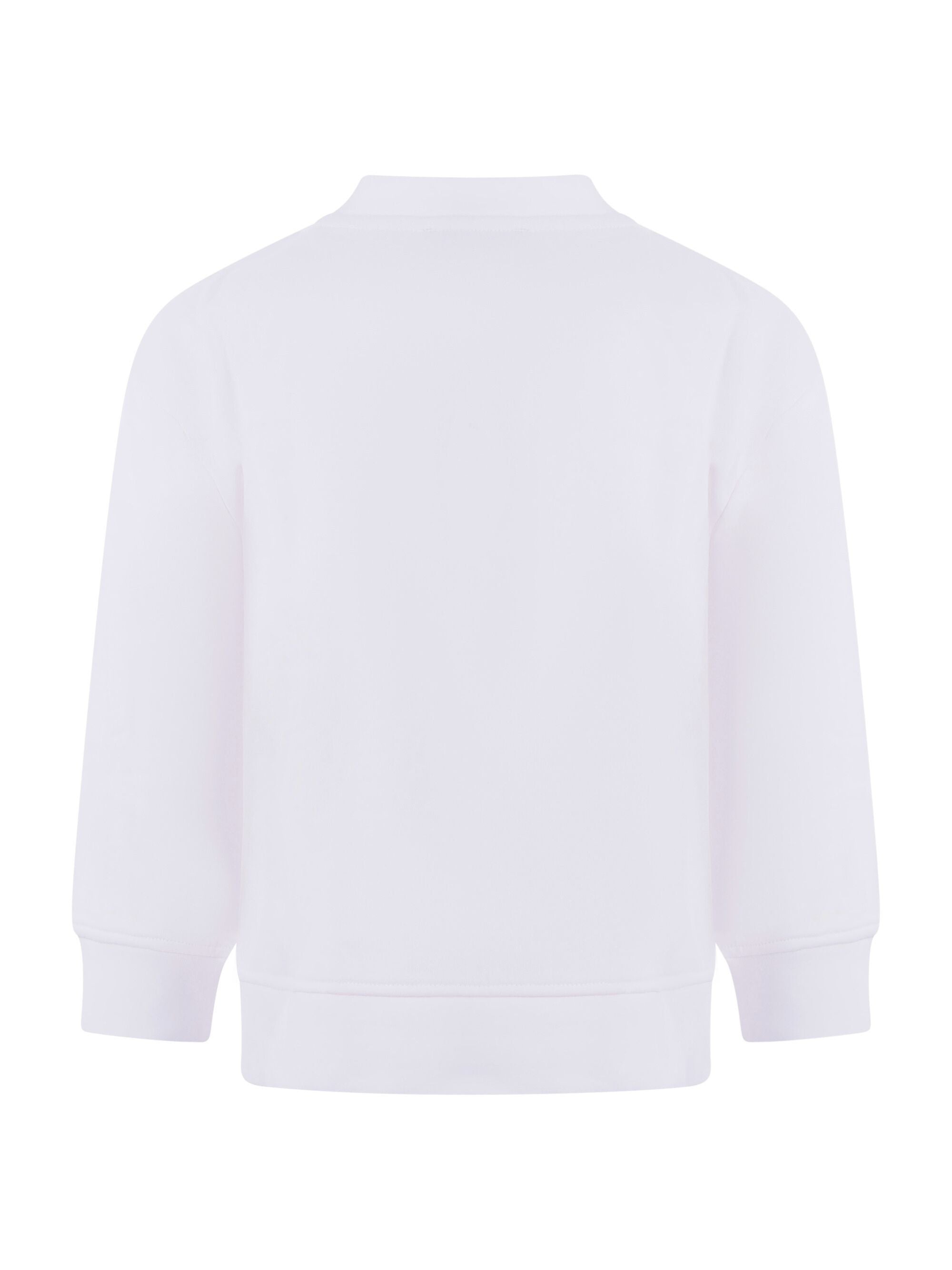 Felpa per bambina Stella McCartney Kids bianca con logo goffrato sul davanti TV4P30 Z0453 101 STELLA McCARTNEY KIDS