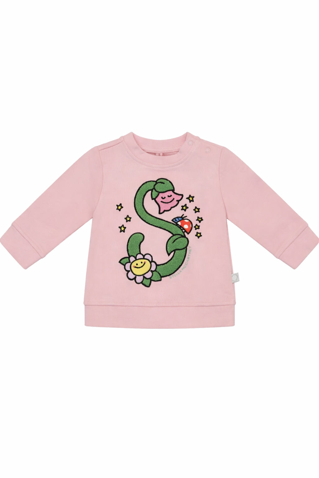 Felpa per neonata Stella McCartney Kids rosa con dettaglio logo sul davanti TY4000 Z3409 51R STELLA McCARTNEY KIDS