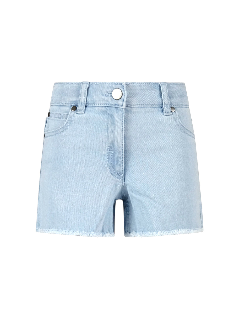 Shorts per bambina Stella McCartney Kids denim con decorazioni in crochet floreali sul retro TY6A39 Z0153 600 STELLA McCARTNEY KIDS