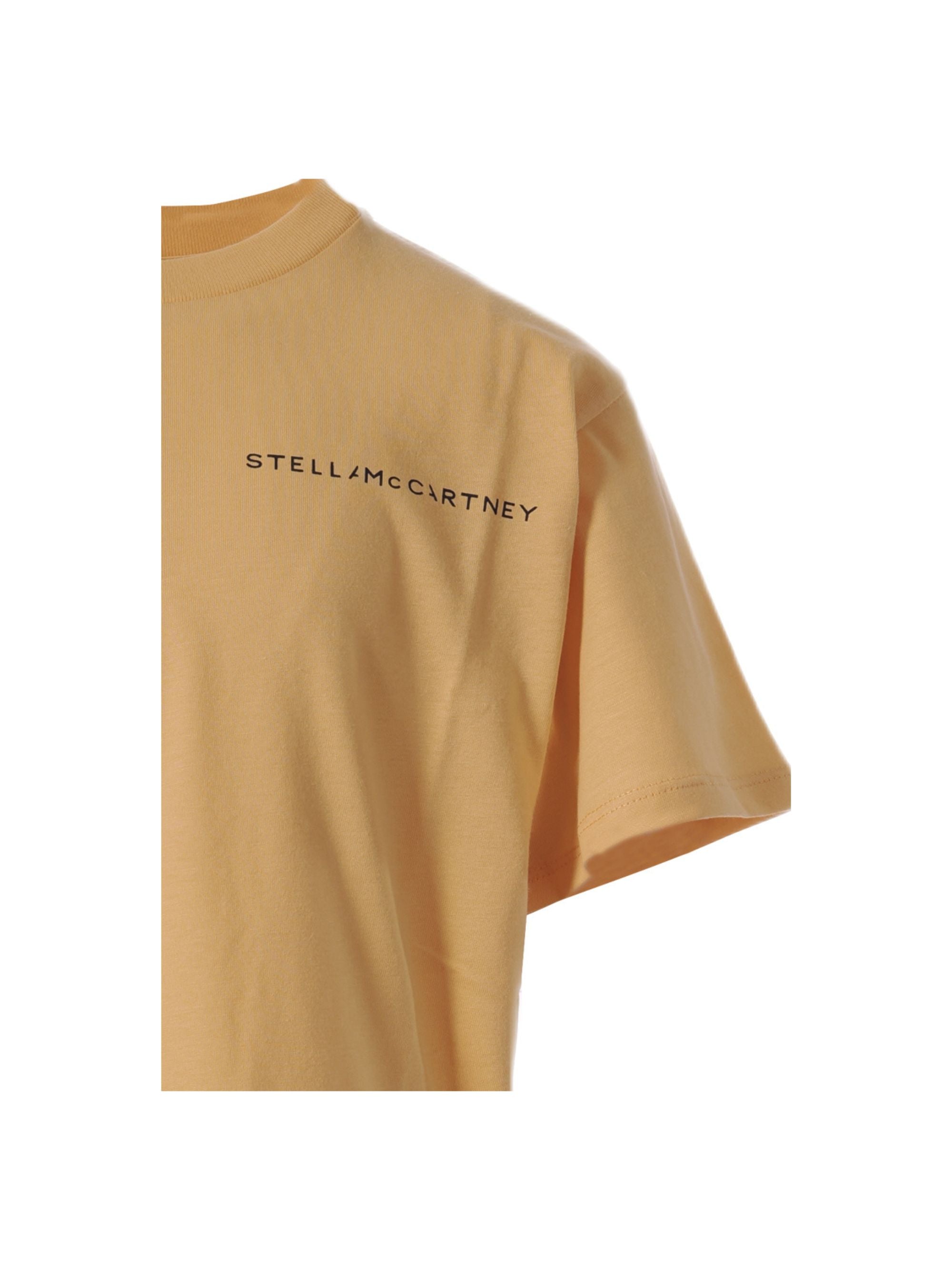 T-shirt per bambino Stella McCartney Kids giallo con scritta "Stella McCartney" sul davanti TY8P21 Z0434 251 STELLA McCARTNEY KIDS