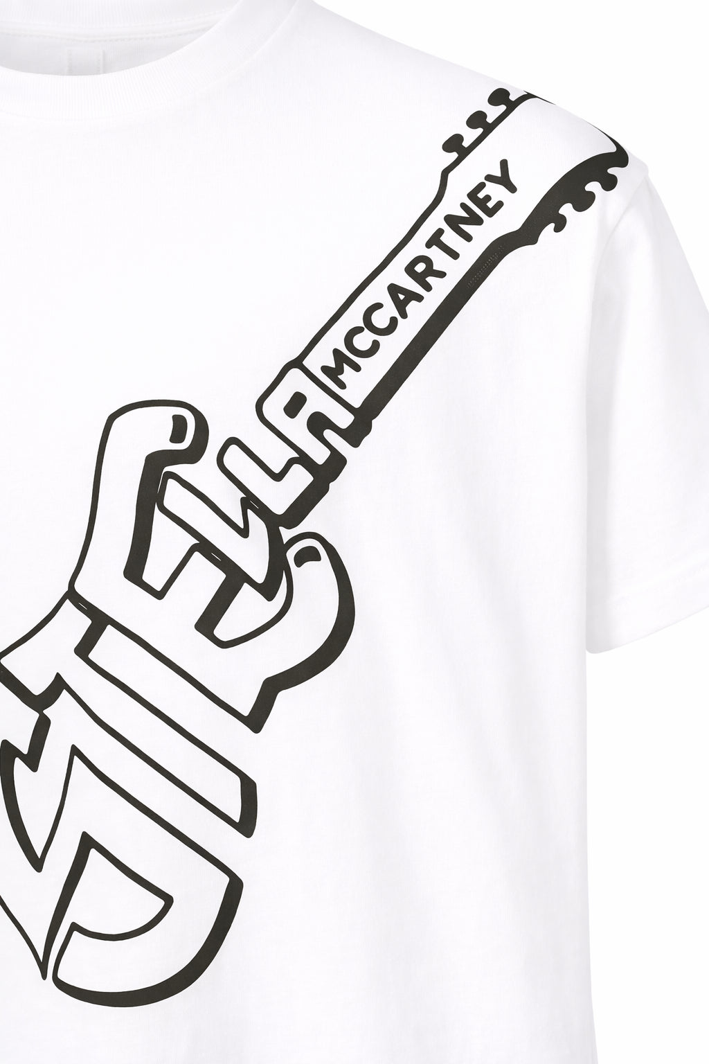 T-shirt per bambino Stella McCartney Kids bianca con stampa grafica sul davanti TY8P71 Z0434 101 STELLA McCARTNEY KIDS