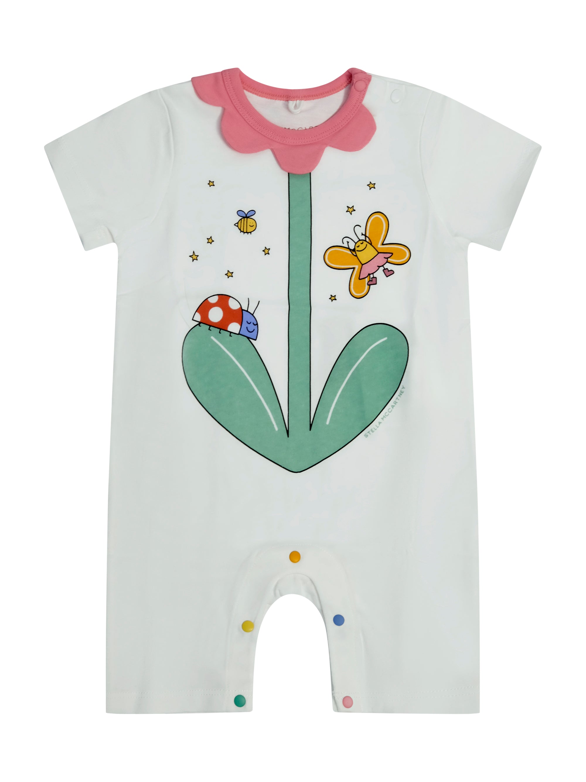 Tutina per neonata Stella McCartney Kids bianca con design fiore TYA021 Z0434 101 STELLA McCARTNEY KIDS