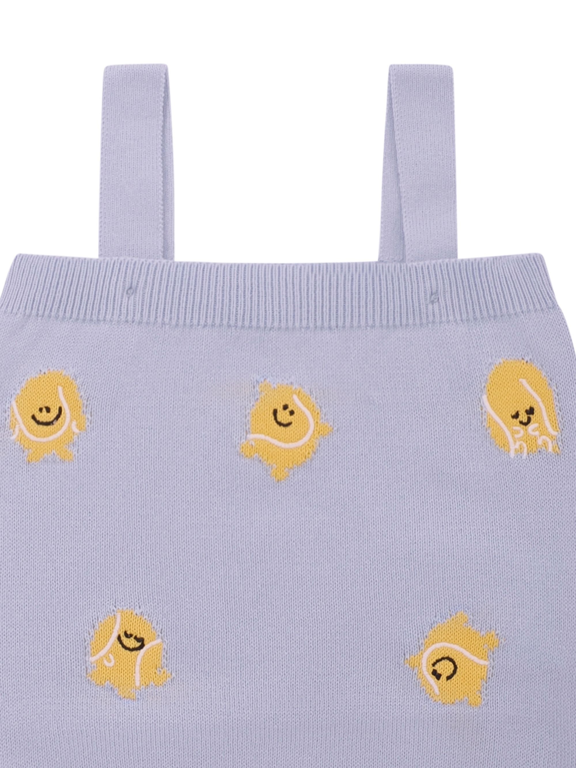 Body per neonato Stella McCartney Kids azzurro con ricamo palline da tennis TYA532 Z2423 602 STELLA McCARTNEY KIDS
