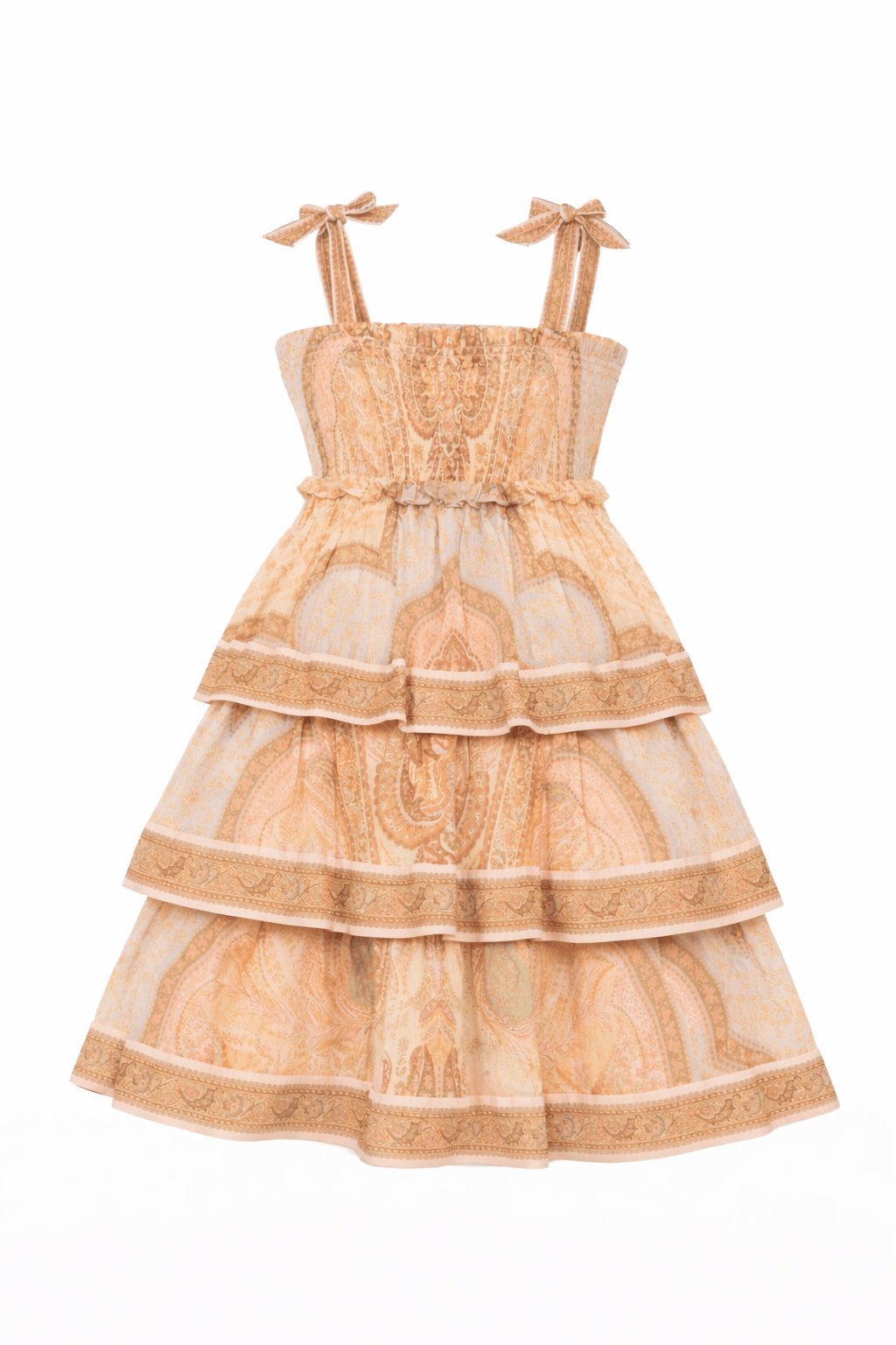 Abito Awaken per bambina Zimmermann Kids beige con balze - Rubino Kids