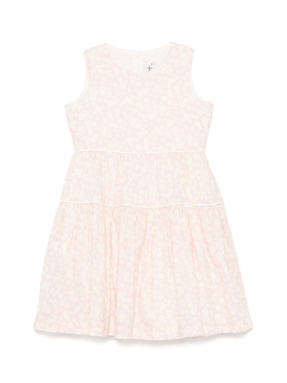 Abito con stampa a fiori per bambina Il Gufo rosa con fodera integrale - Rubino Kids