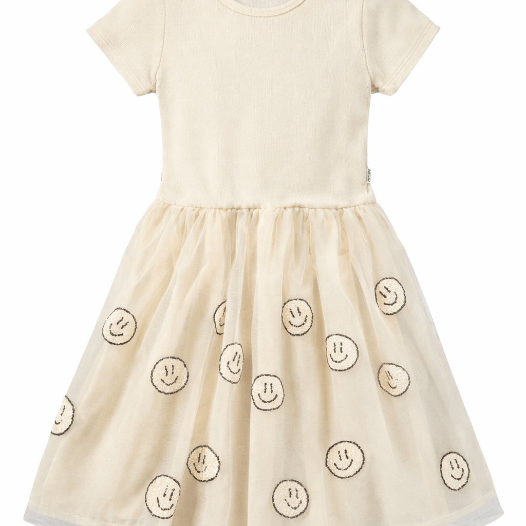 Abito Cyrusila per bambina Molo beige con decorazione in paillettes - Rubino Kids