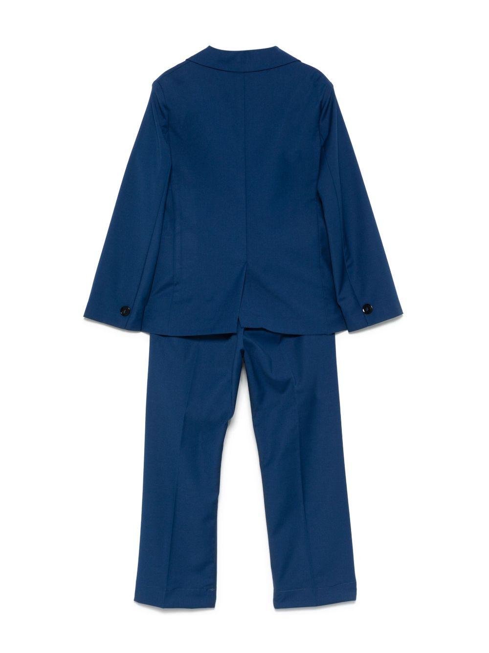 Abito elegante per bambino Paolo Pecora Kids blu con giacca monopetto - Rubino Kids