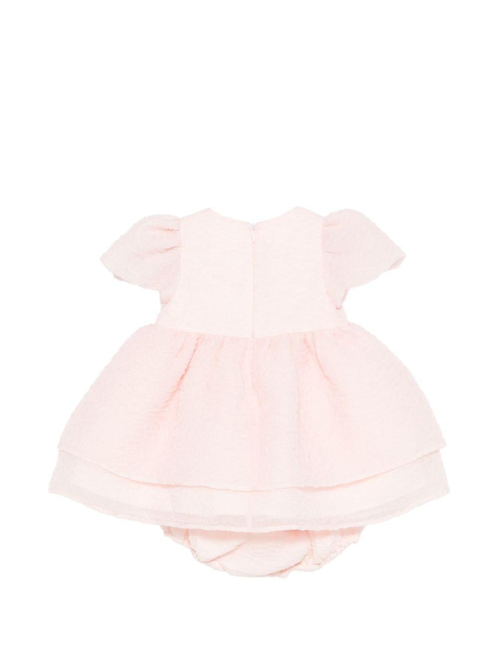 Abito eleganti per neonata Simonetta rosa con volant - Rubino Kids