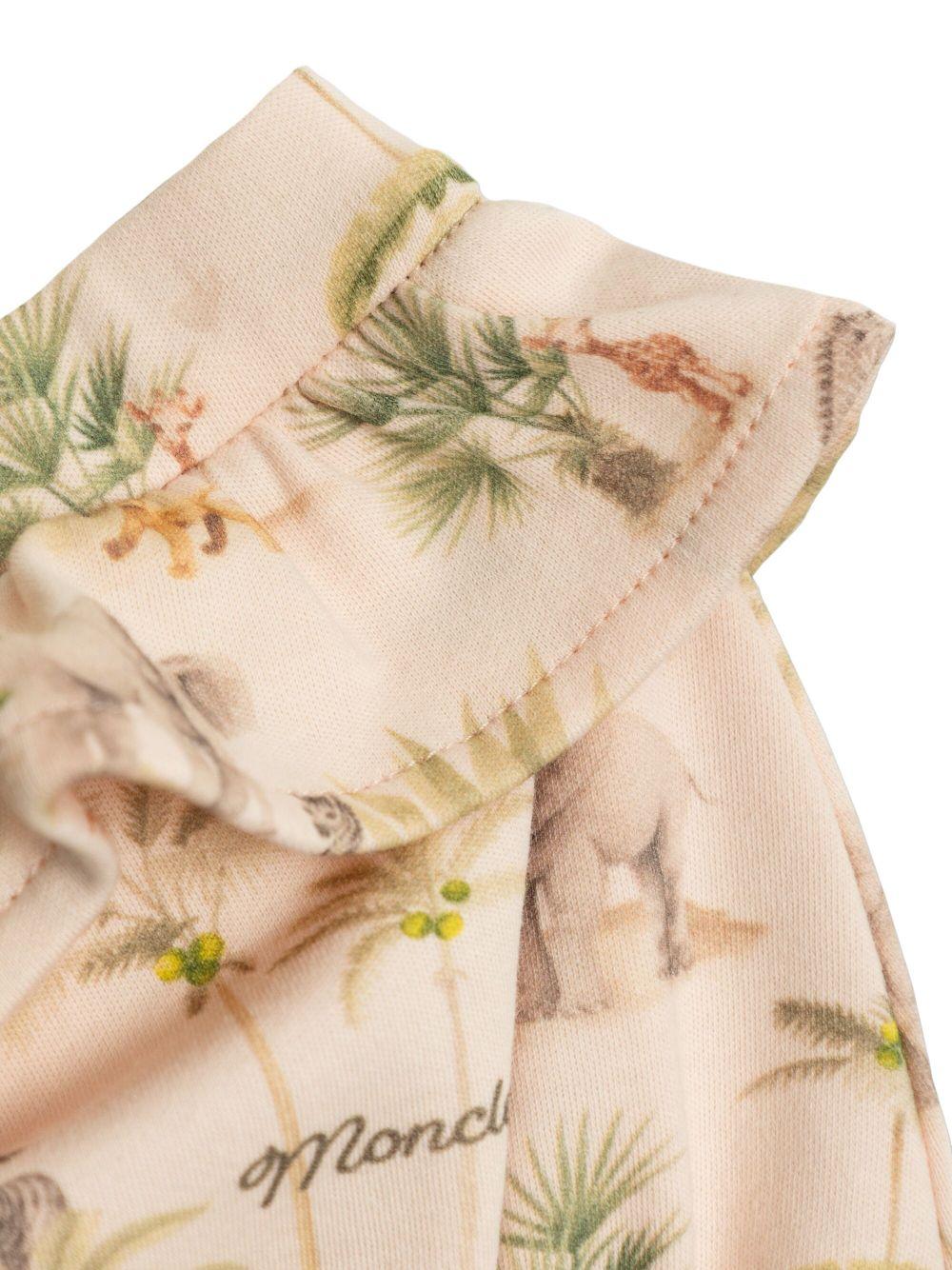 Abito in cotone per neonata Moncler Enfant con dettagli con ruches - Rubino Kids