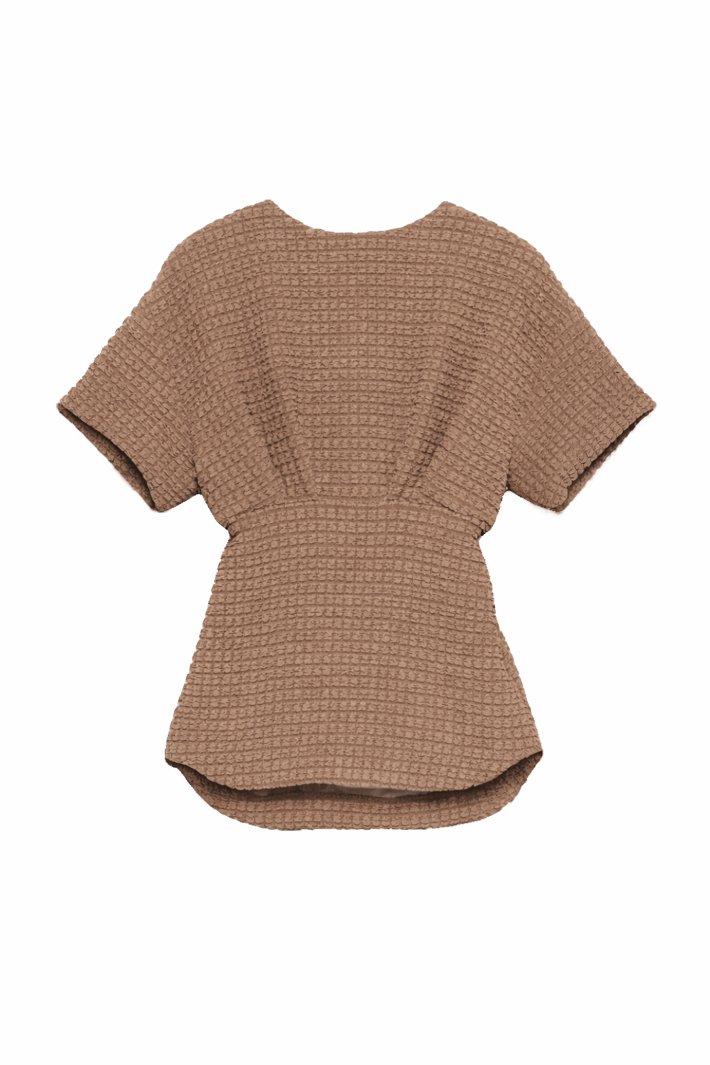 Abito per ambina Douuod Kids marrone con scollo rotondo - Rubino Kids