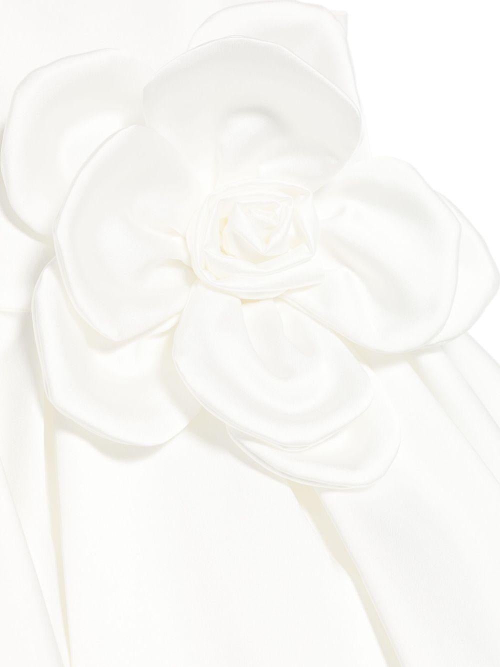 Abito per bambina Colorichiari bianco con applicazione a fiori - Rubino Kids