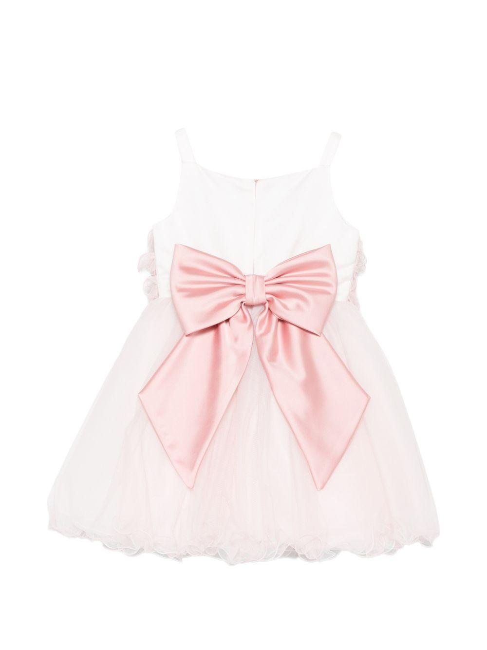 Abito per bambina Colorichiari rosa con applicazione fiore - Rubino Kids