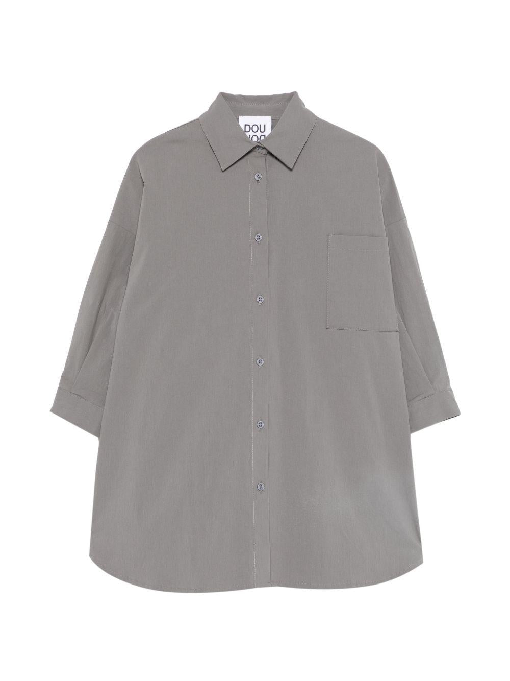 Abito per bambina Douuod Kids grigio con colletto e tasca - Rubino Kids