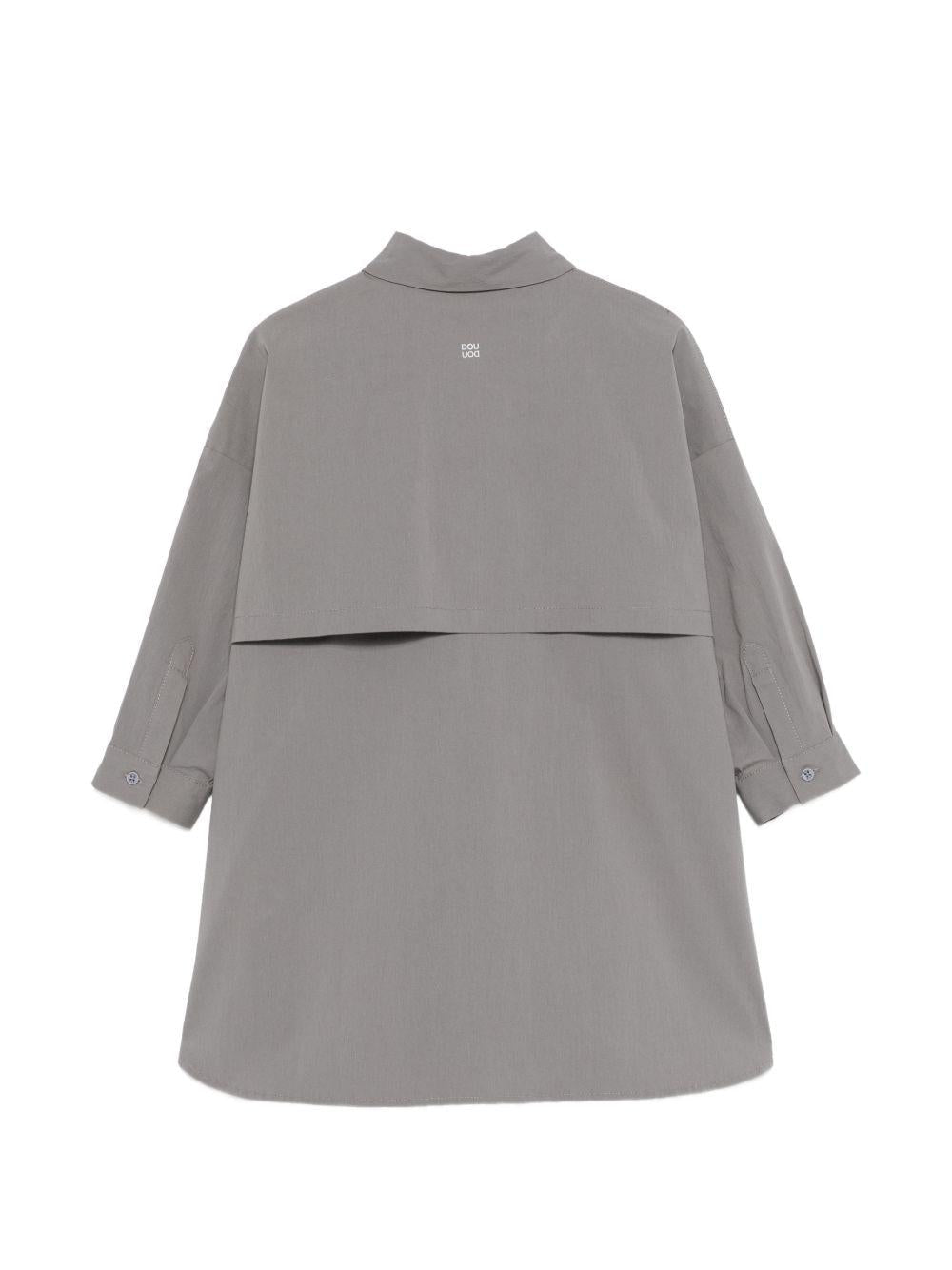 Abito per bambina Douuod Kids grigio con colletto e tasca - Rubino Kids