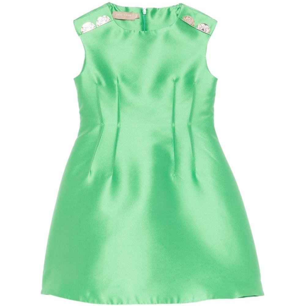 Abito per bambina Elie Saab Junior verde con decorazioni sulle spalle - Rubino Kids