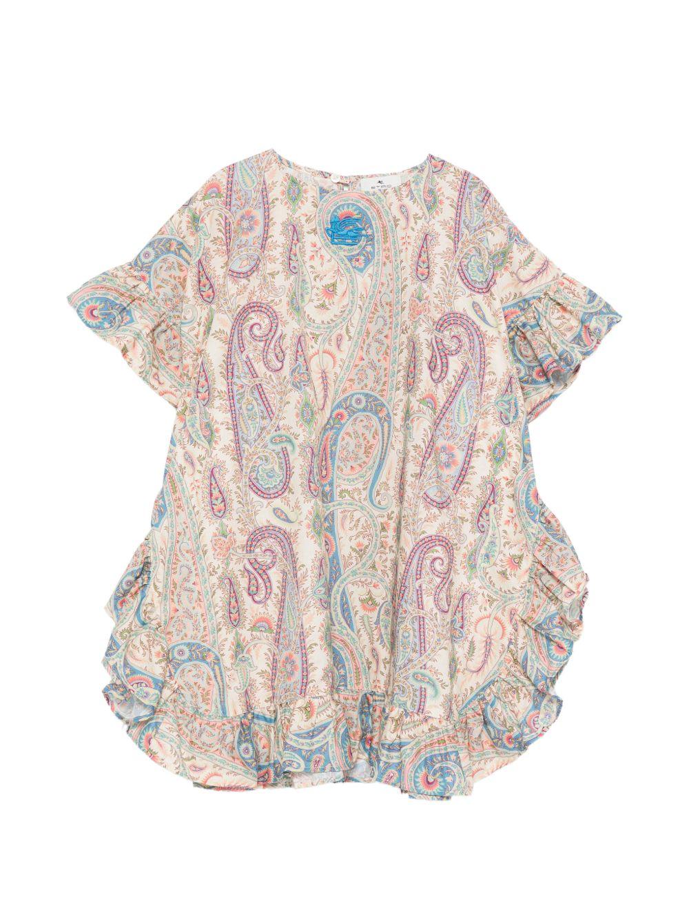 Abito per bambina ETRO KIDS multicolore con motivo paisley - Rubino Kids