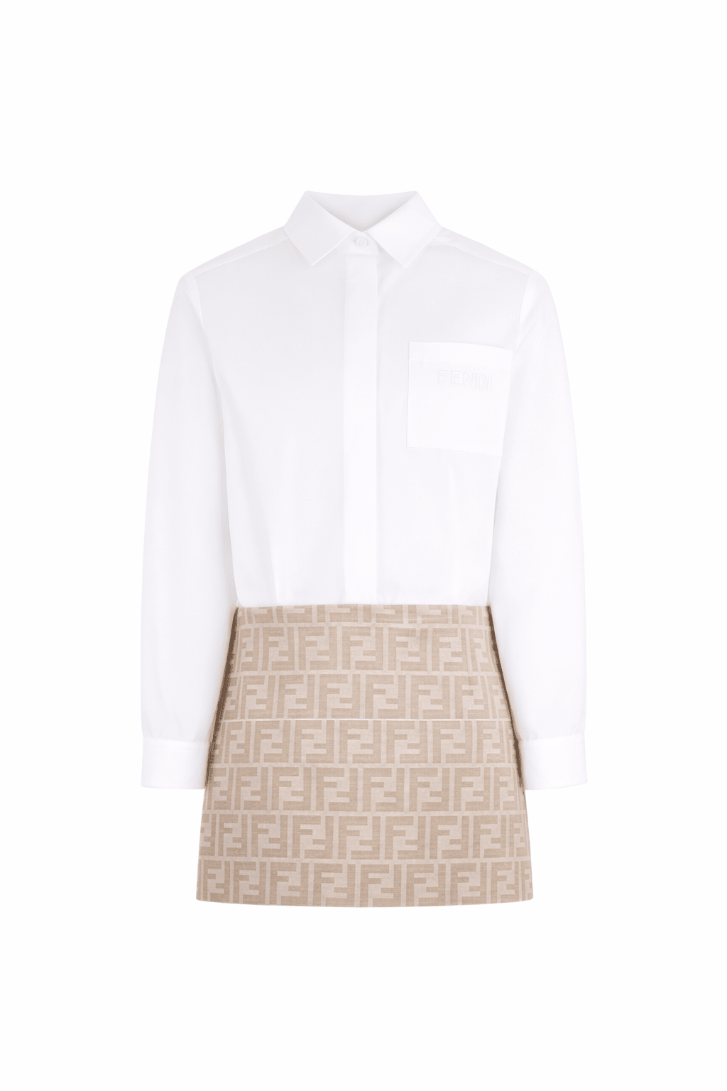 Abito per bambina Fendi Kids multicolore con gonna in tessuto jacquard - Rubino Kids