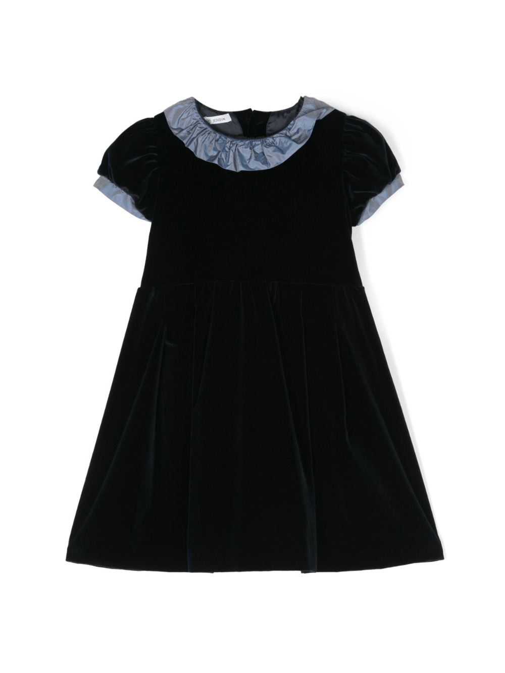 Abito per bambina JESURUM BABY blu con bordo di ruches - Rubino Kids