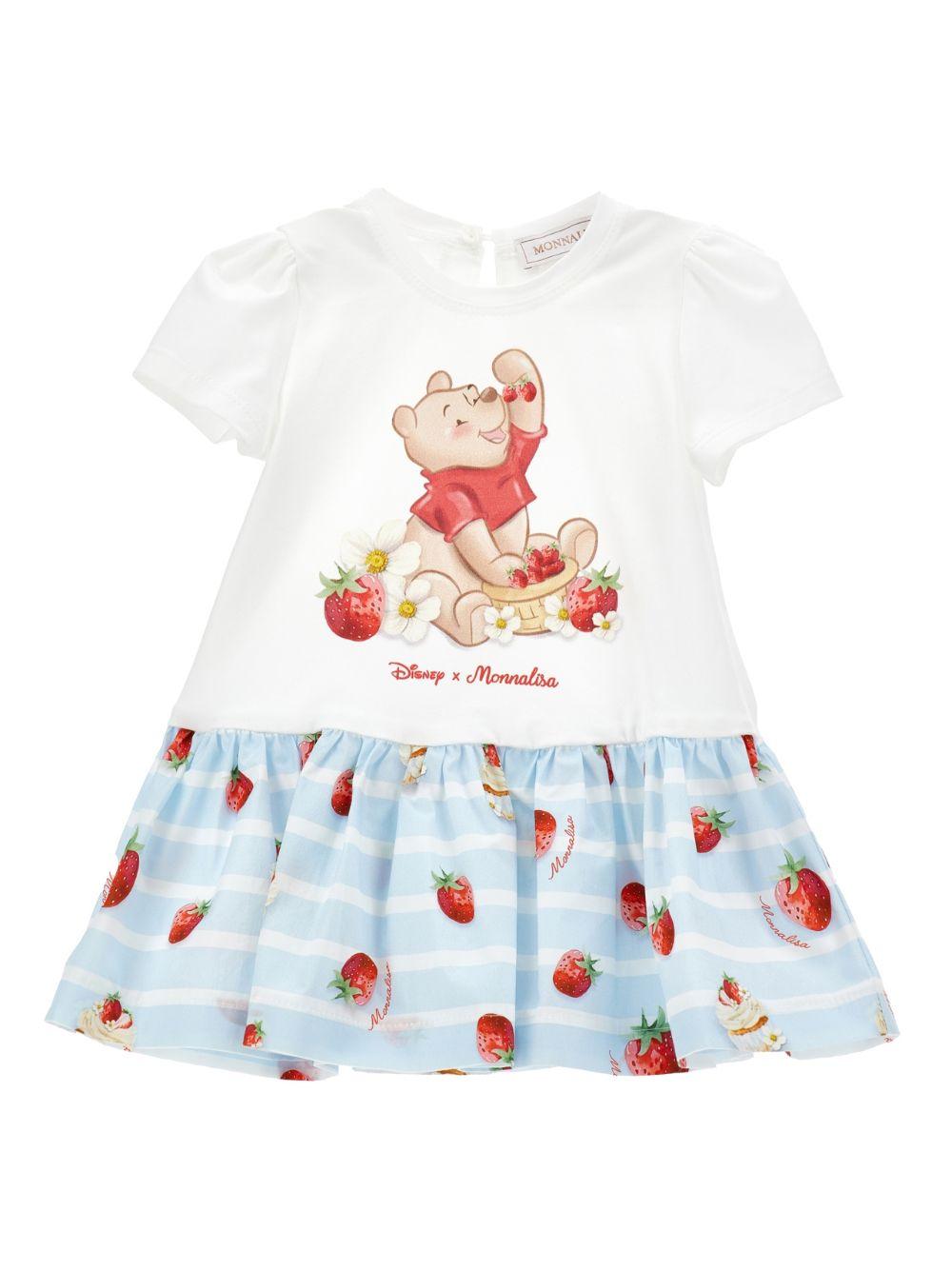 Abito per bambina Monnalisa x Disney multicolore con motivo a righe - Rubino Kids