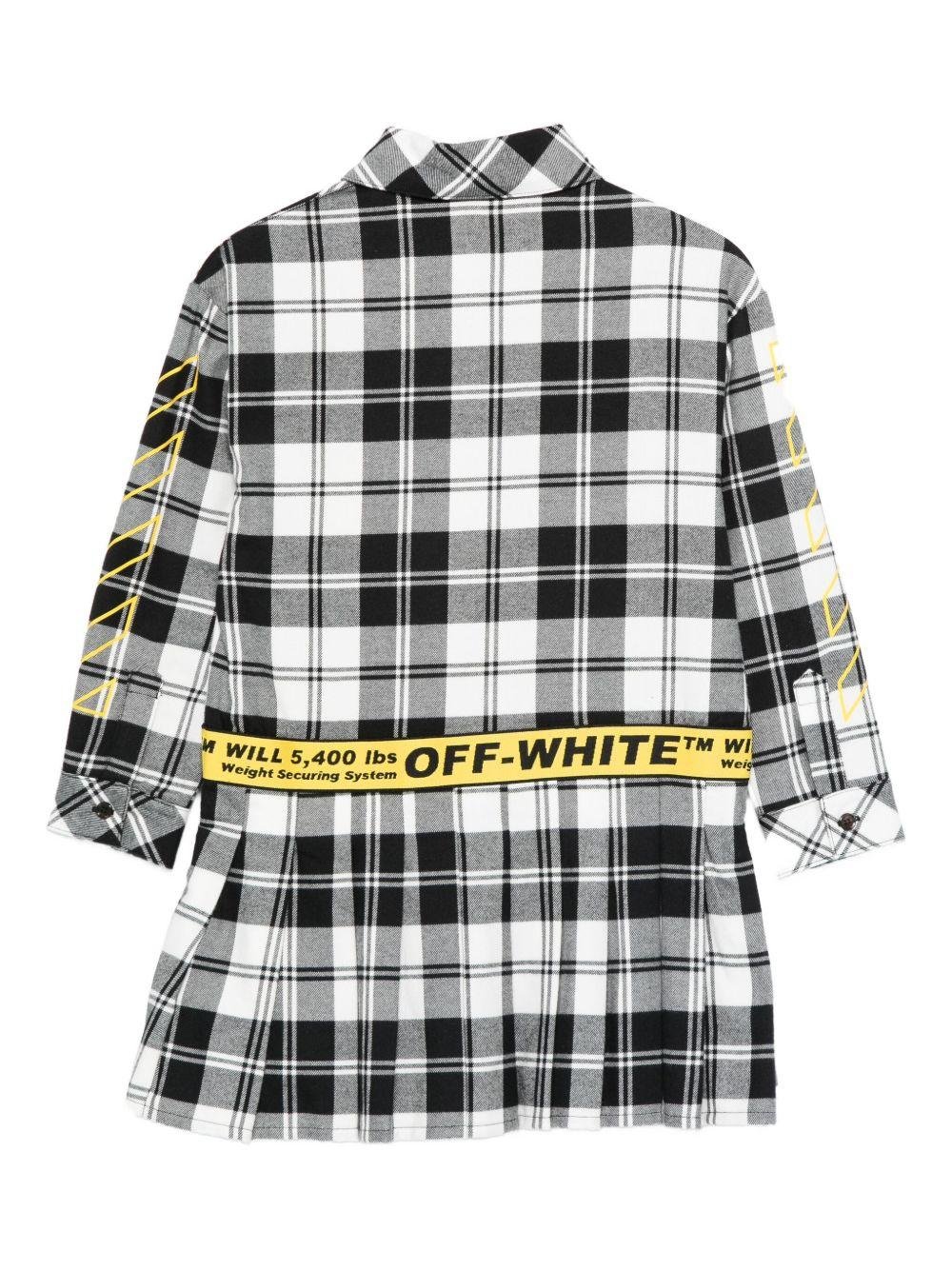 Abito per bambina Off - White Kids modello camicia a quadri - Rubino Kids