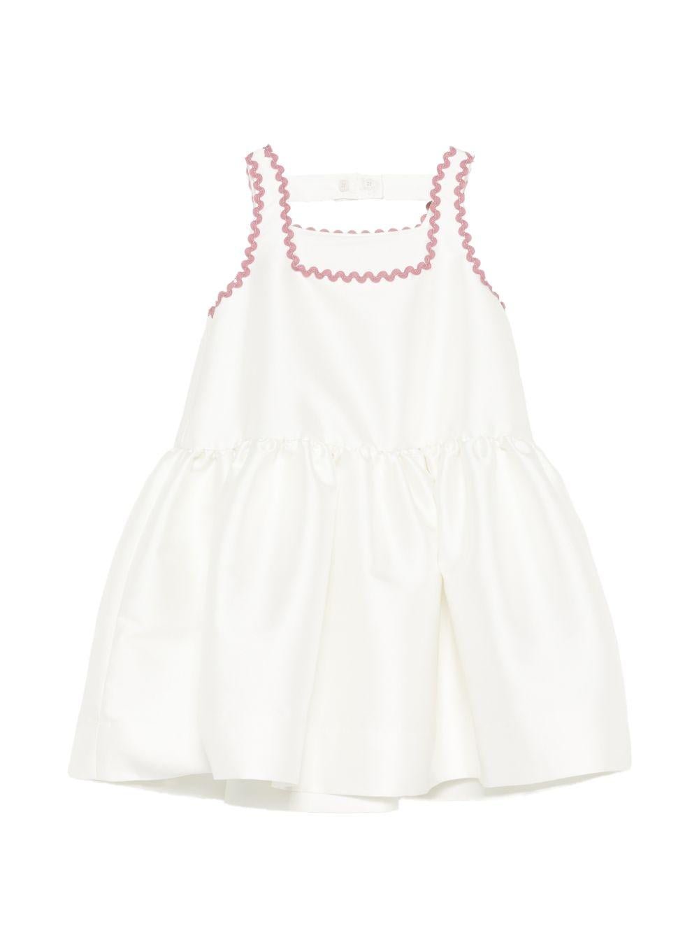 Abito per bambina Simonetta bianco con ruches - Rubino Kids