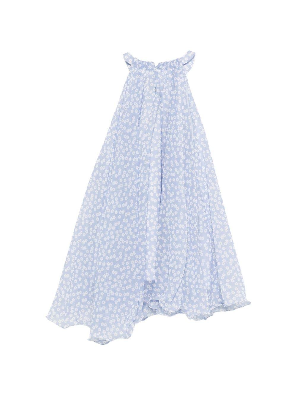 Abito per bambina Stella McCartney Kids azzurro con stampa floreale all - over - Rubino Kids