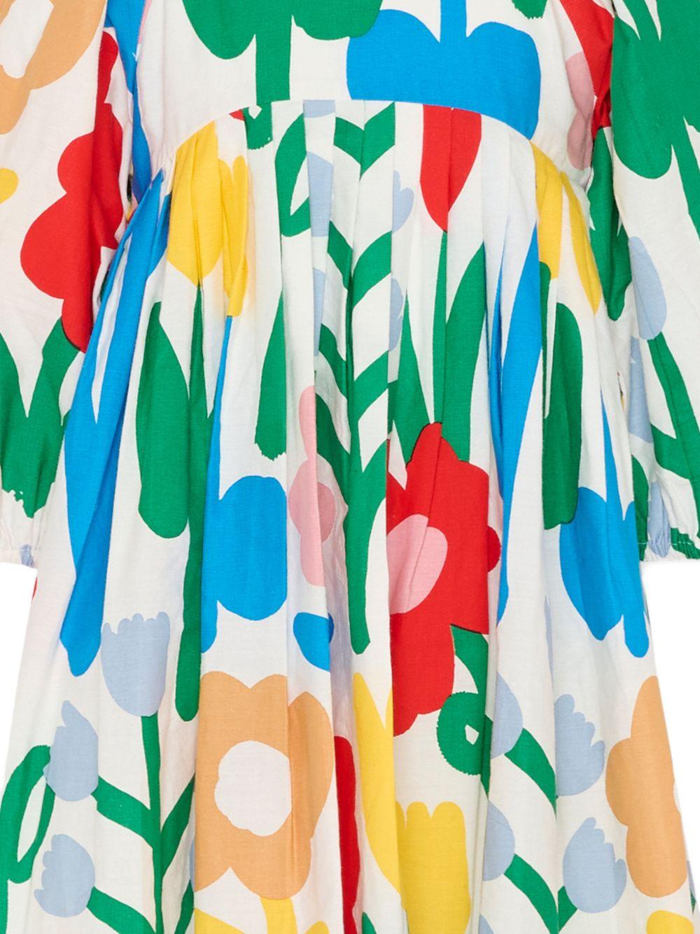 Abito per bambina Stella McCartney Kids bianco con stampa grafica all - over - Rubino Kids