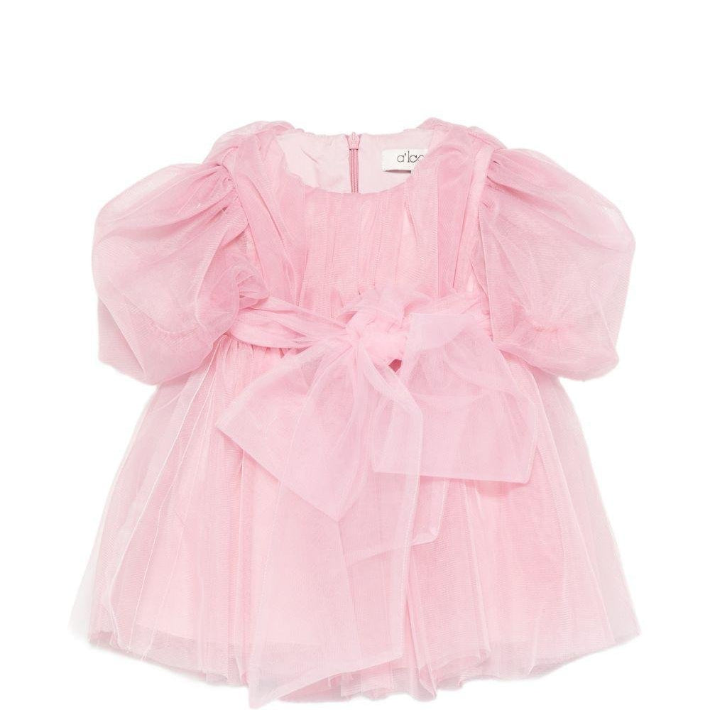 Abito per neonata Alapage rosa con maniche a sbuffo - Rubino Kids