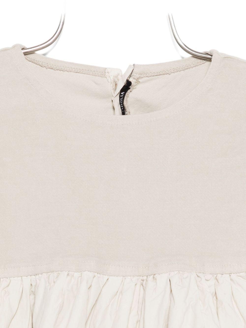 Abito per neonata Album Di Famiglia Kids beige con modello a pannelli - Rubino Kids