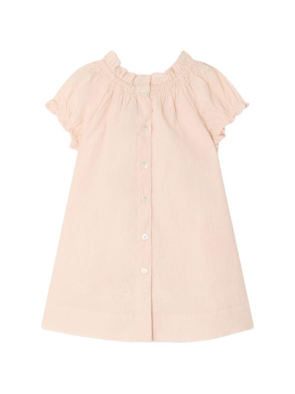 Abito per neonata Bonpoint rosa con ruches - Rubino Kids