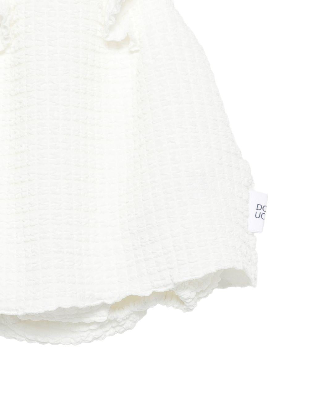 Abito per neonata Douuod Kids bianco con dettagli arricciati - Rubino Kids