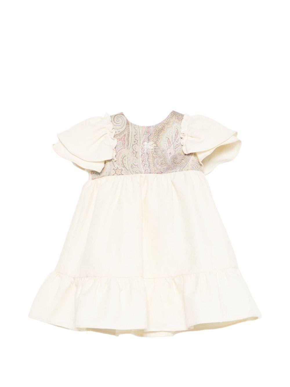 Abito per neonata Etro Kids beige con volant - Rubino Kids