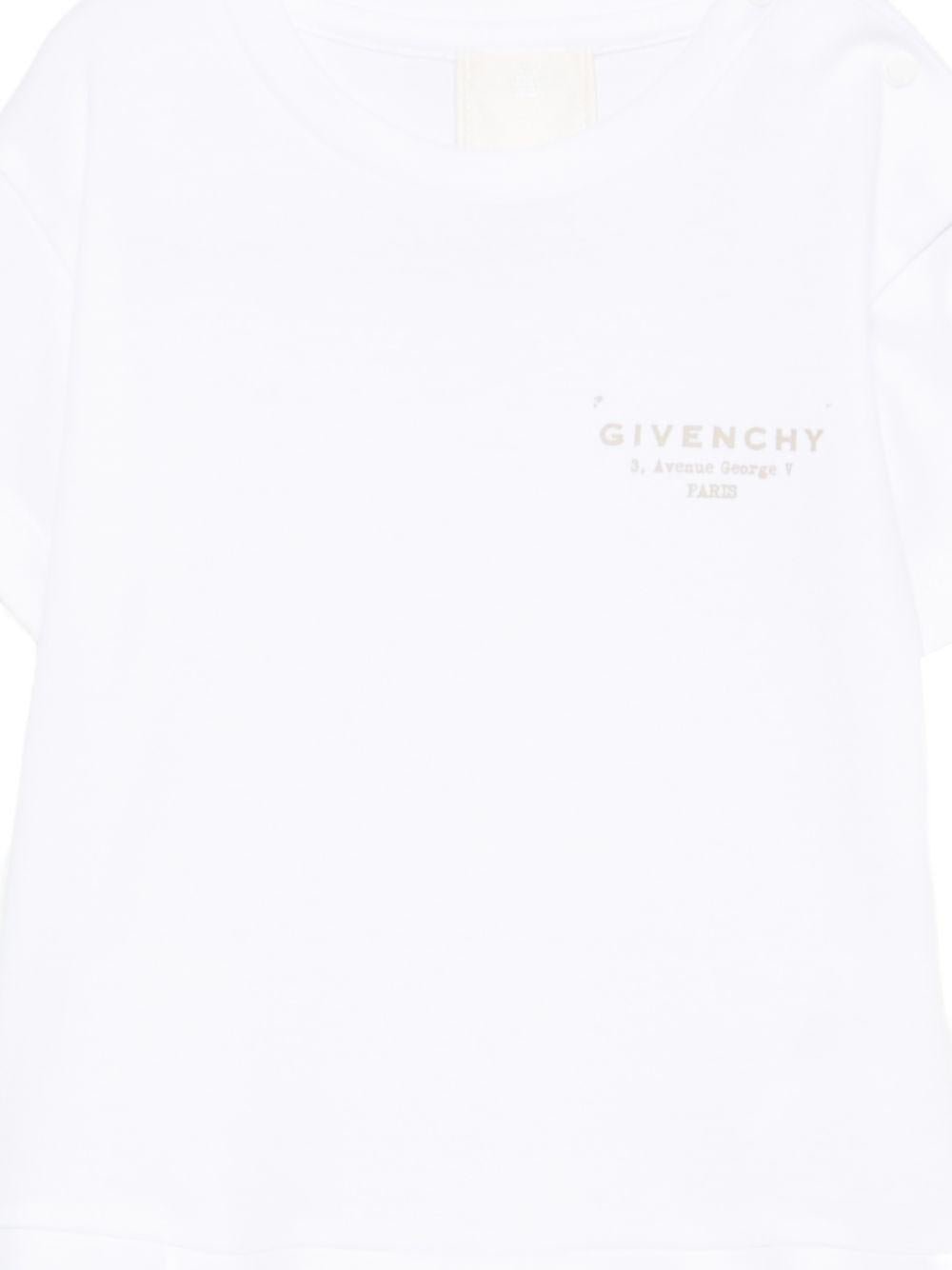Abito per neonata Givenchy Kids bianco con logo sul davanti - Rubino Kids
