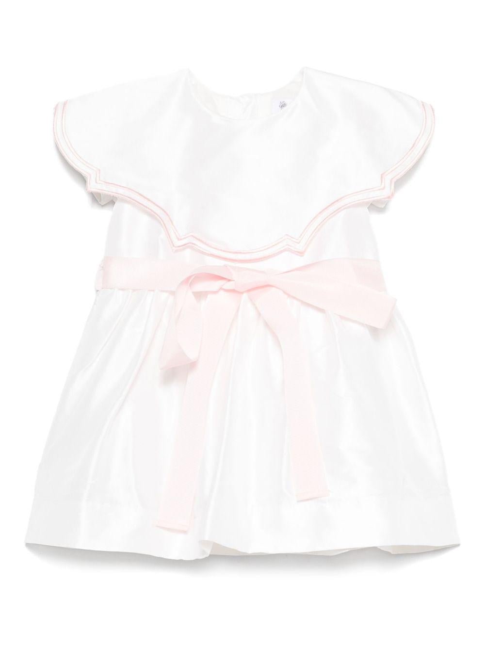 Abito per neonata JESURUM BABY Elettra bianco con dettaglio fiocco - Rubino Kids