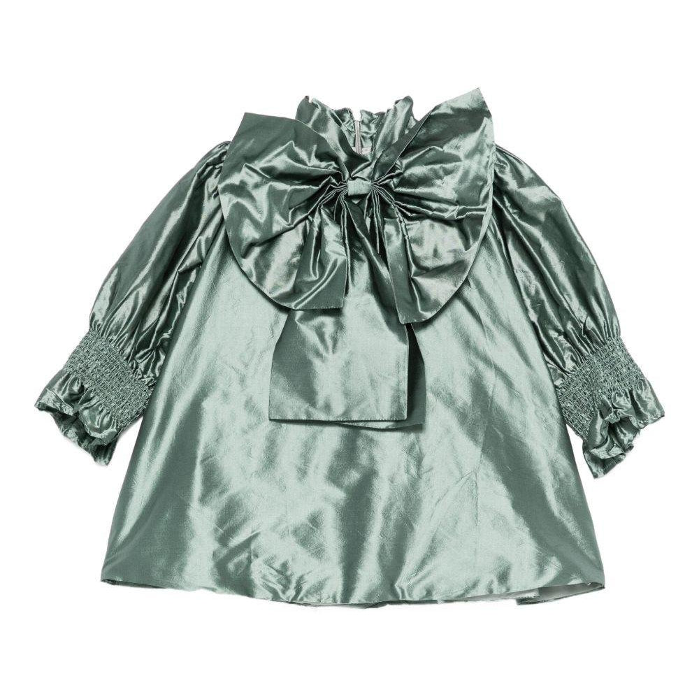 Abito per neonata Jesurum Baby verde con dettaglio fiocco - Rubino Kids