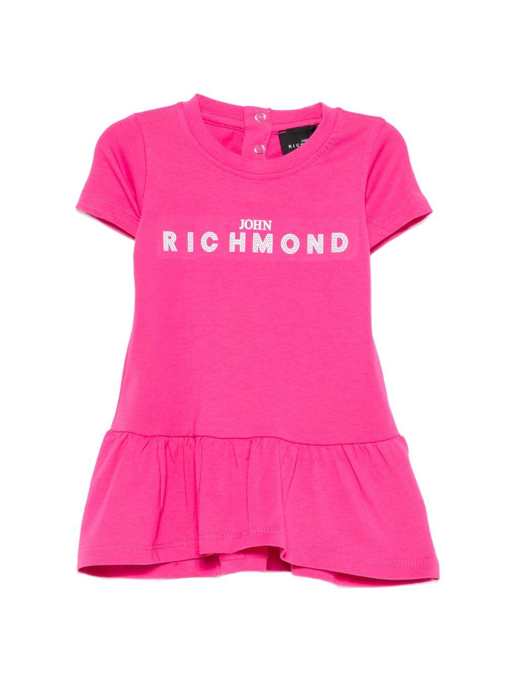 Abito per neonata John Richmond Junior fucsia con ruches - Rubino Kids