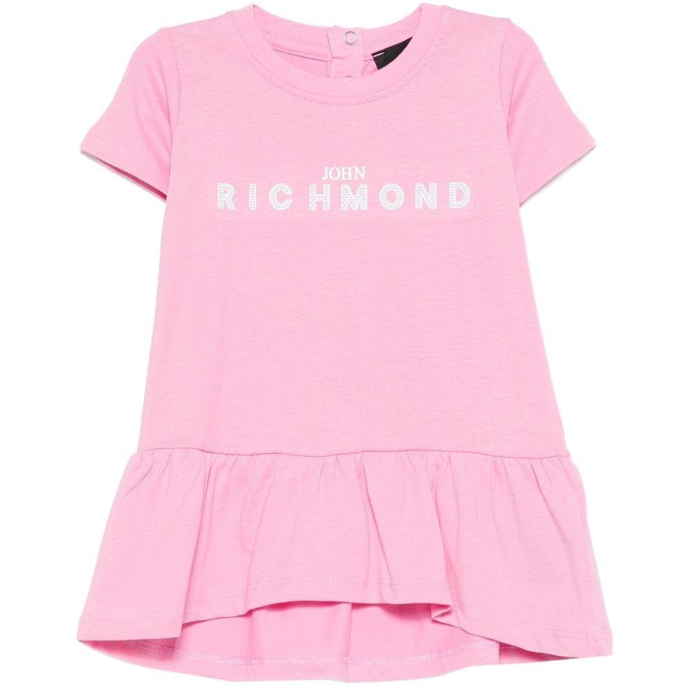 Abito per neonata John Richmond Junior rosa con ruches - Rubino Kids