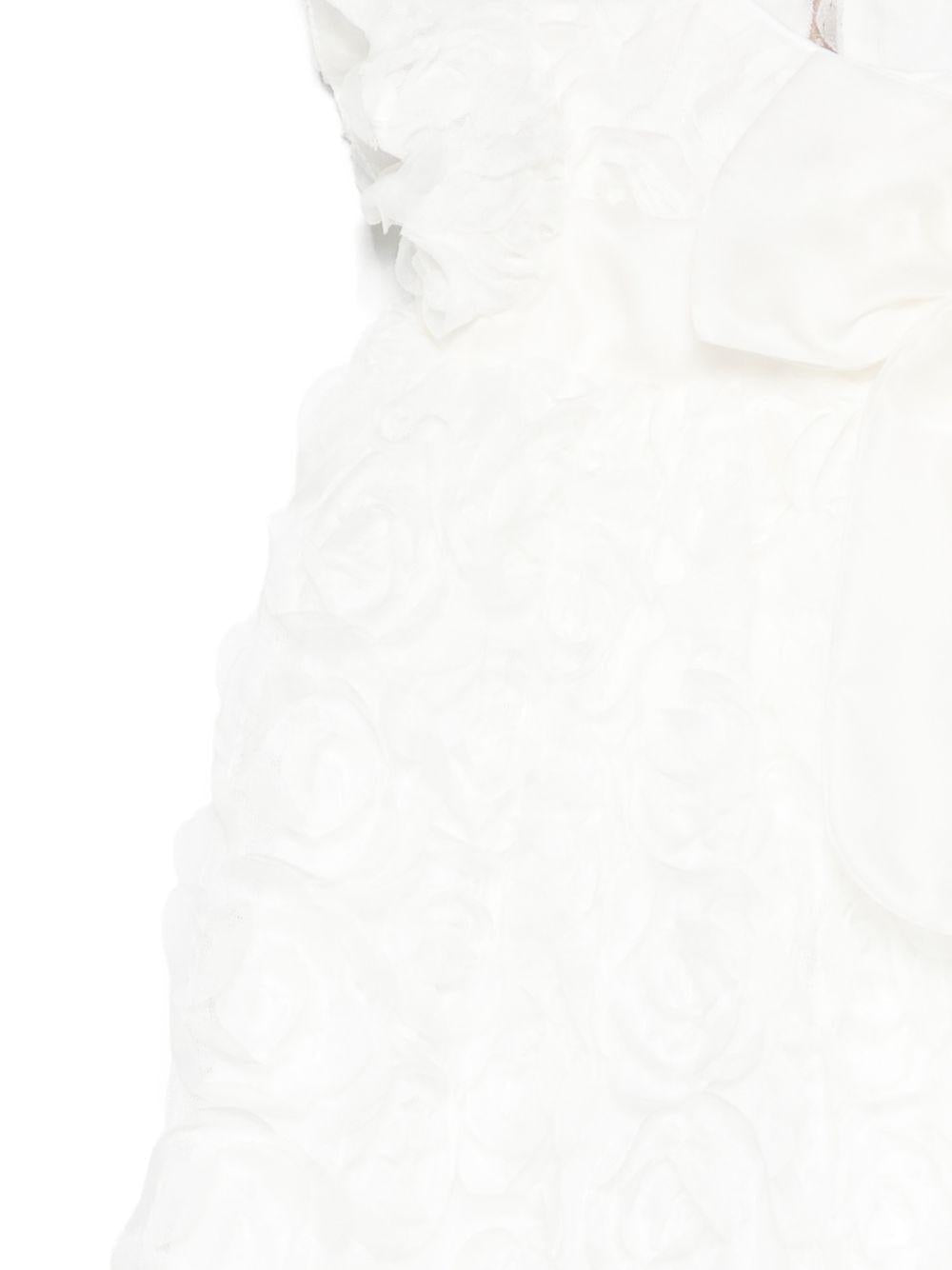 Abito per neonata La Stupenderia bianco con dettagli floreali - Rubino Kids