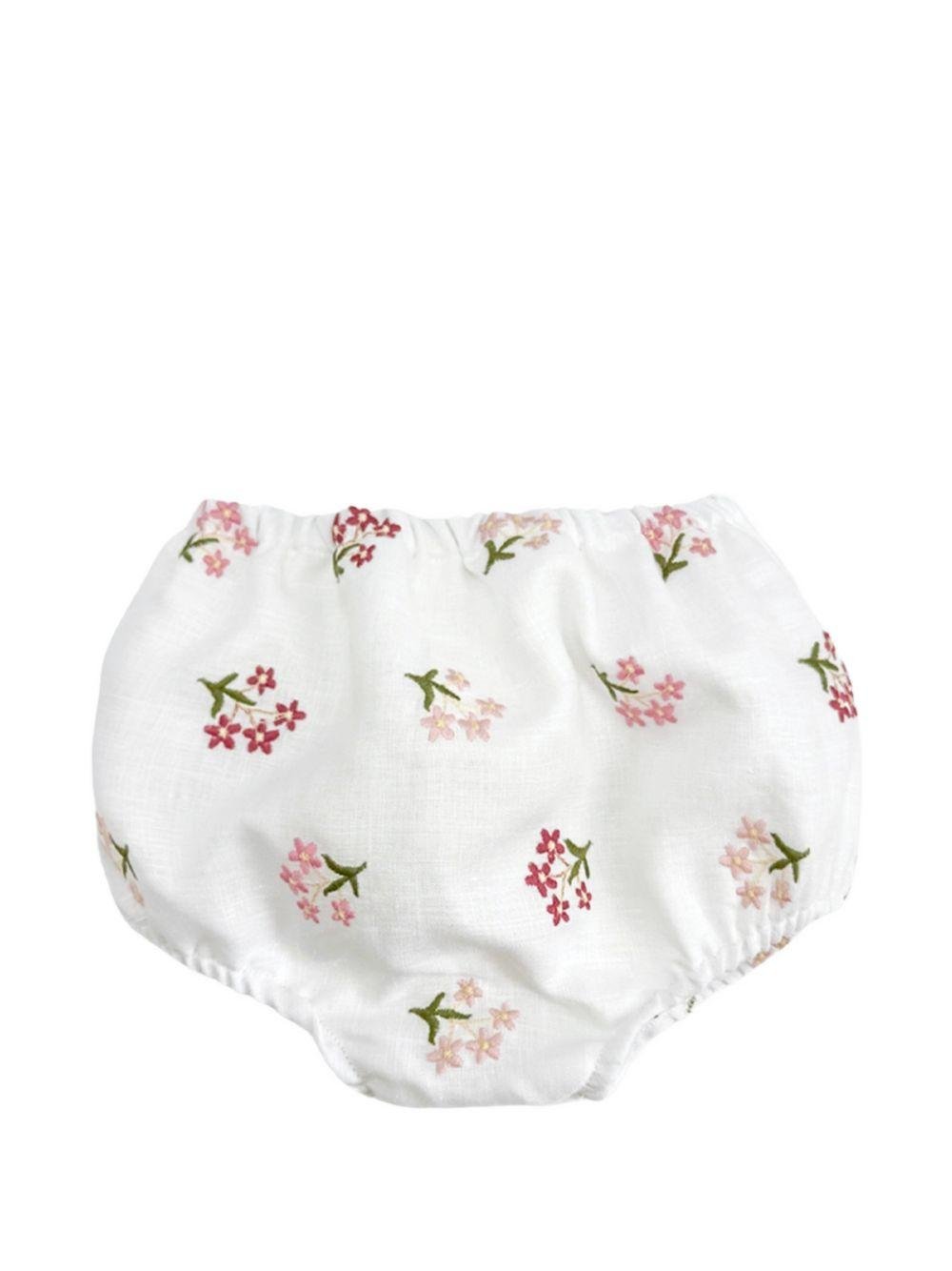 Abito per neonata La Stupenderia bianco con motivo floreale - Rubino Kids